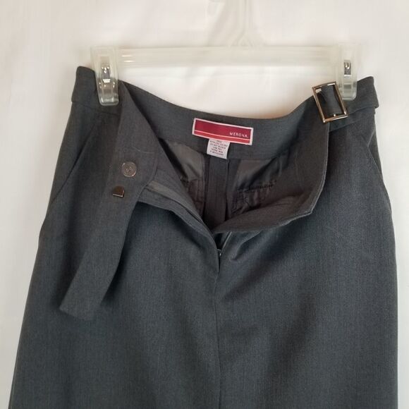 MERONA A-LINE SKIRT, MEDIUM GRAY. SIZE 8. - Picture 10 of 12